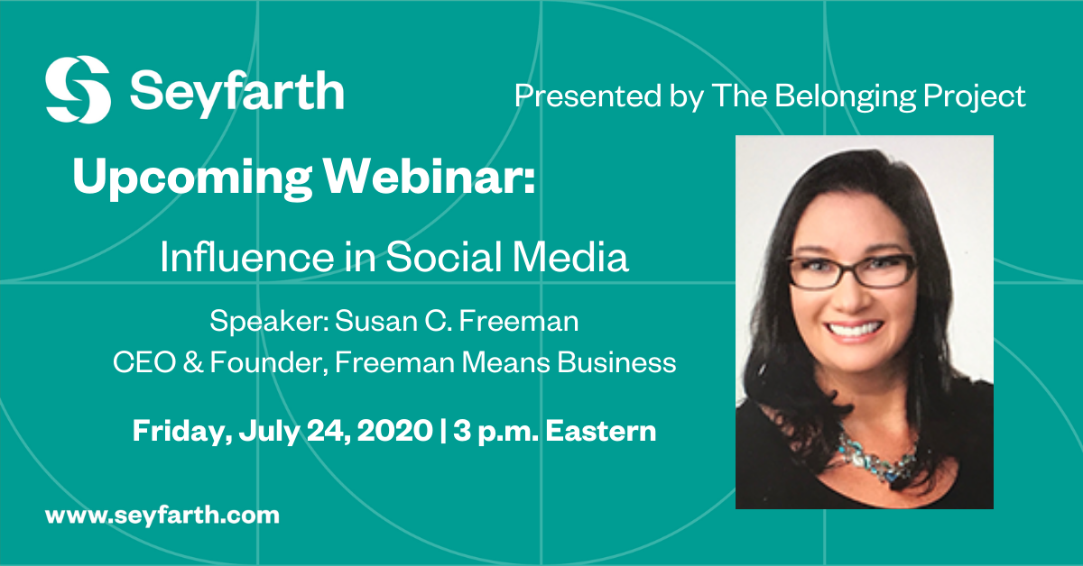 Webinar Recording Influence In Social Media Seyfarth Shaw Llp